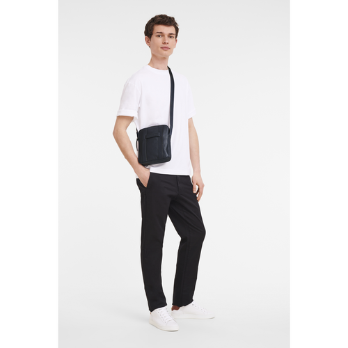 Longchamp 3D S Bőr Crossbody Táska Férfi Kék | 09627VSIL