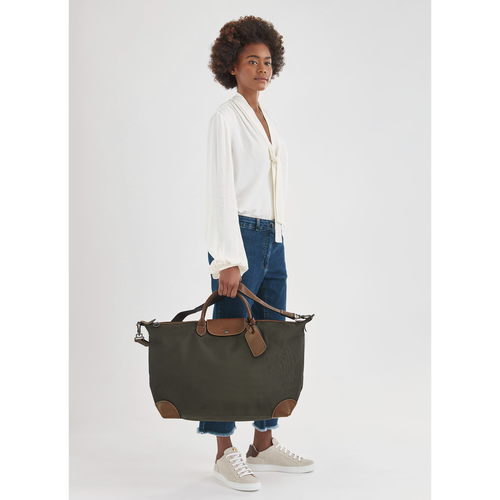 Longchamp Boxford L Vászon Utazótáskák Női Barna | 63189THGI