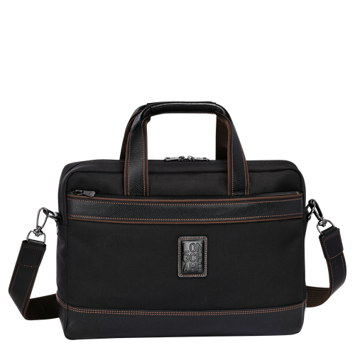 Longchamp Boxford S Vászon Aktatáska Férfi Fekete | 98427CEZT