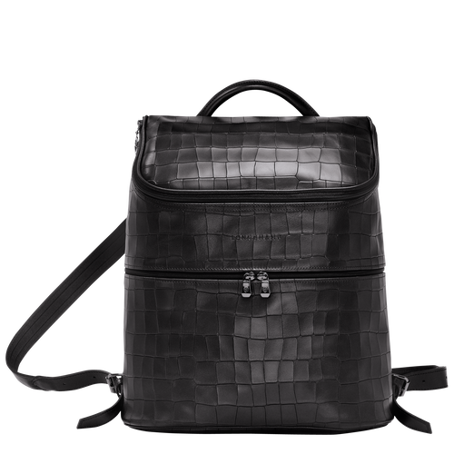 Longchamp Croco Block Bőr Hátizsák Férfi Fekete | 40671JWSG