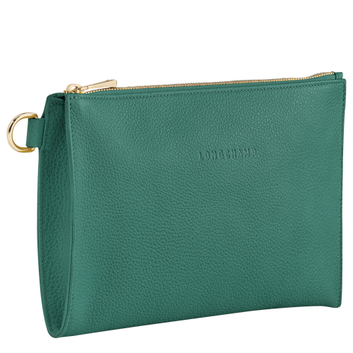 Longchamp Le Foulonné Bőr Pouches Női Zöld | 72938BAFP
