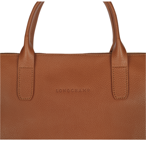 Longchamp Le Foulonné S Bőr Aktatáska Férfi Barna | 83650HBNP