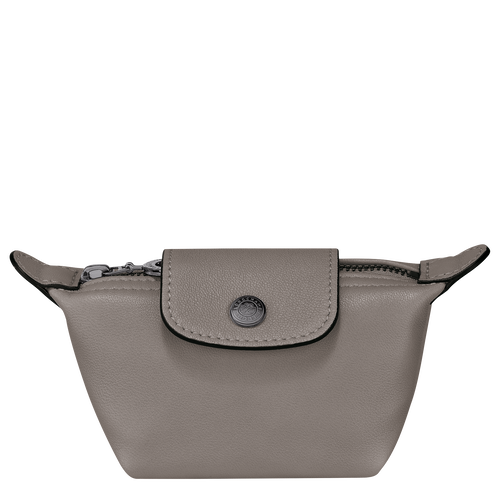 Longchamp Le Pliage Cuir Bőr Érme Pénztárca Női Szürke | 58197ZQKG
