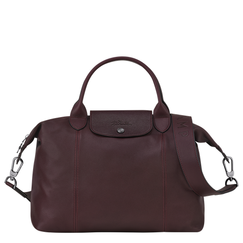 Longchamp Le Pliage Cuir M Bőr Kézitáska Férfi Piros | 03618HUPN