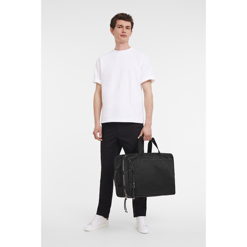 Longchamp Le Pliage Energy Vászon, Recycled canvas Utazótáskák Férfi Fekete | 30785NDXQ