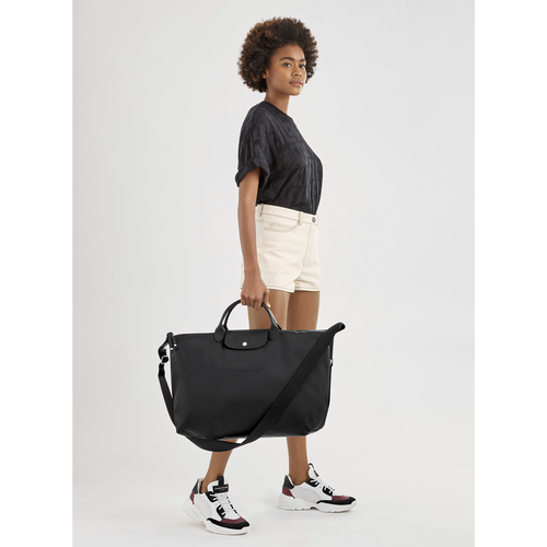 Longchamp Le Pliage Energy Vászon, Recycled canvas Utazótáskák Férfi Fekete | 78639GMHE