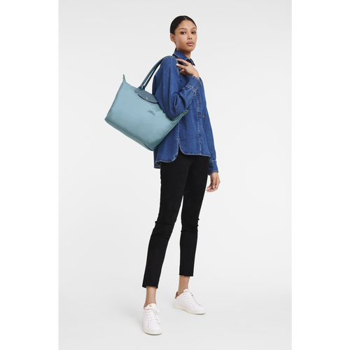 Longchamp Le Pliage Green L Vászon, Recycled canvas Válltáskák Női Kék | 68295FLJD
