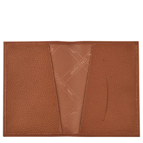 Longchamp Passport cover Le Foulonné Bőr Pouches Női Barna | 63478VKBF