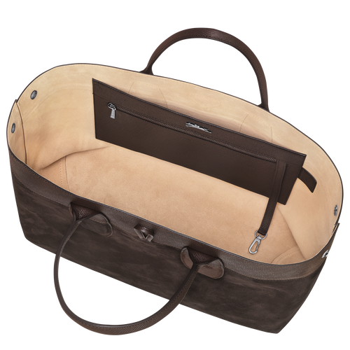 Longchamp Roseau L Bőr Kézitáska Női Barna | 18490XTAQ