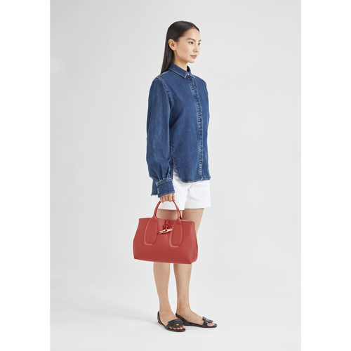 Longchamp Roseau Shadow XS Bőr Kézitáska Női Rózsaszín | 80621VSYU