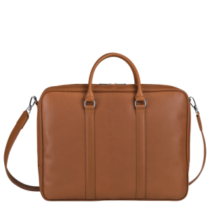 Longchamp Le Foulonné L Bőr Aktatáska Női Barna | 51982LTME