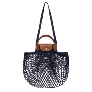 Longchamp Le Pliage filet Vászon Válltáskák Női Kék | 48261MVEL