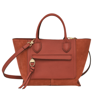Longchamp Mailbox M Bőr Kézitáska Női Narancssárga | 30962IESU